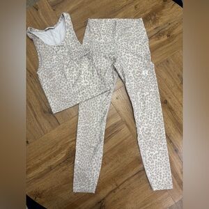 Ragdoll LA Leopard Activewear Set Leggings & Tank Size Small